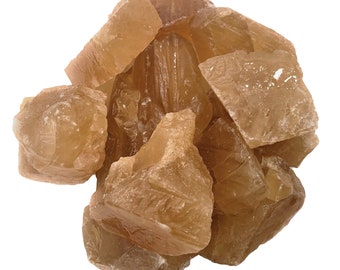 Digging Dolls: Premium Honey Calcite Stones from Mexico – Large - 1.75" to 2.75" Average - Raw Rocks Perfect for Arts and Crafts!