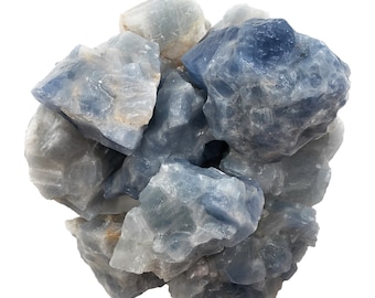 Digging Dolls: Premium Blue Calcite Stones from Mexico – Large - 1.75" to 2.75" Average - Raw Rocks Perfect for Arts and Crafts!