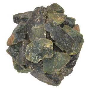 Digging Dolls: 1 lb of Light Green Serpentine Rough Stones from India - Raw Rock