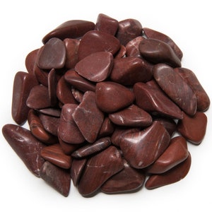 Digging Dolls: 1/2 lb of Small Red Striped Dolomite &quot;A&quot; Grade Stones from Brazil - Tumbled & Polished Rocks!