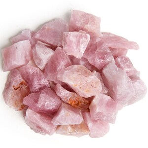 Digging Dolls: 1 lb Rose Quartz Rough Rocks from Madagascar - Large 1&quot;+ Raw Natural Stones for Arts, Crafts, Tumbling, Cabbing, Polishing