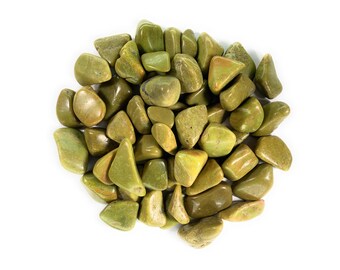 Digging Dolls: 1/2 lb Tumbled  Green Opal Stones from Madagascar - 0.75" to 1.50" Avg Rocks for Crafts, Wire Wrapping and More!