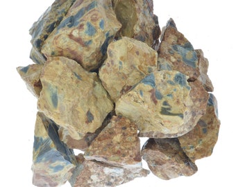 Digging Dolls: 1/2 lb of Oceanite Rough Stones from Mexico - Raw rocks perfect for Lapidary, Tumbling, Polishing and Crafts!