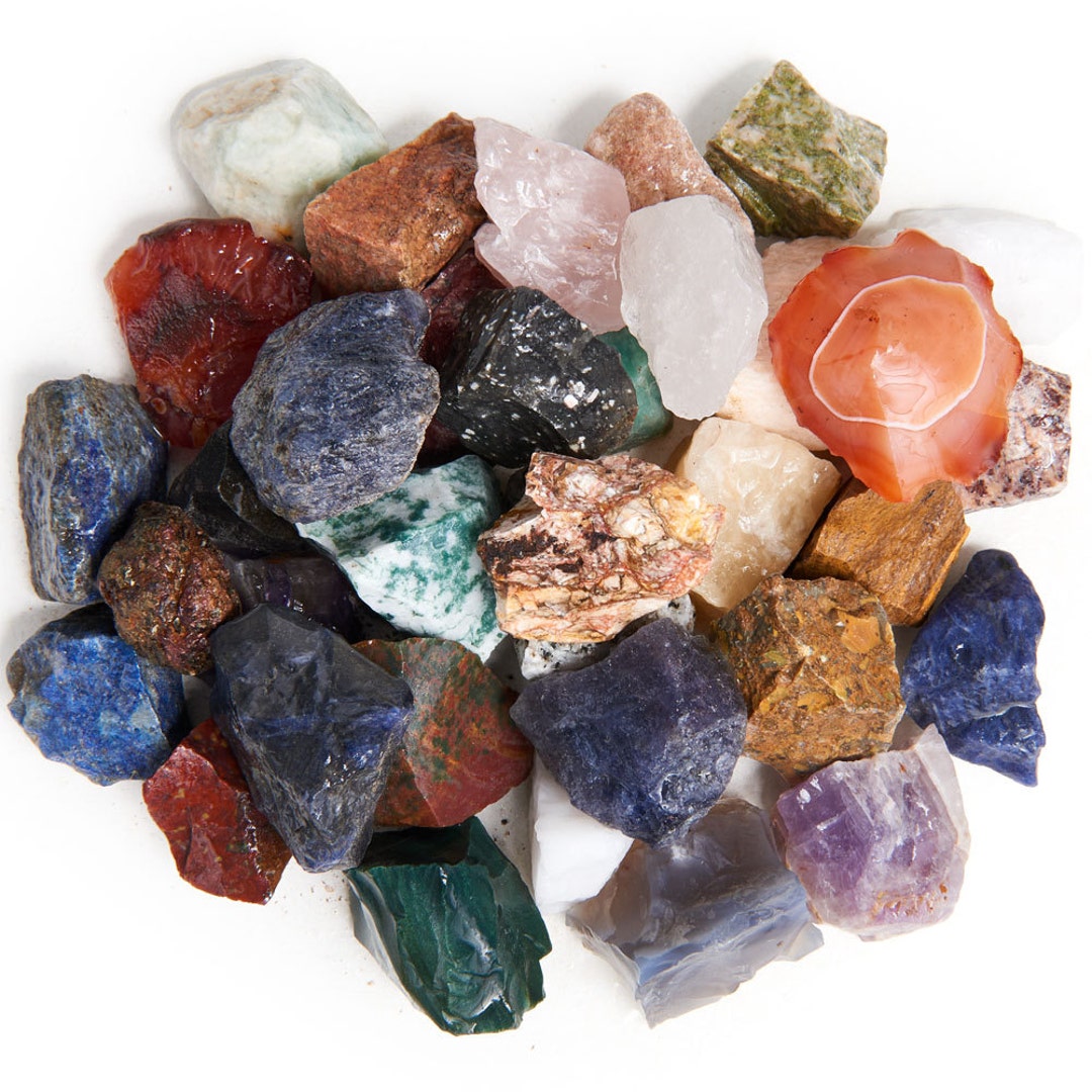 Digging Dolls: 4 Lbs Natural India Rough Stone Mix - Made With Over 30 ...