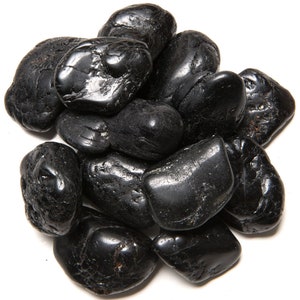 Digging Dolls: 1/2 lb of Extra Large Black Tourmaline &quot;A&quot; Grade Stones from Brazil - Tumbled & Polished Rocks!
