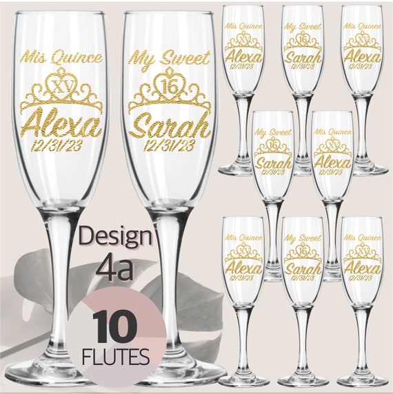 Real champagne sale glasses