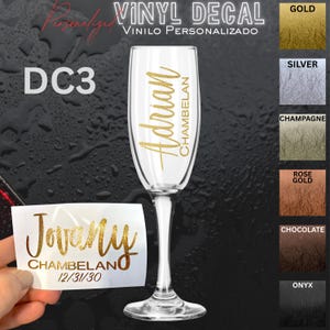 Quinceañera Chambelán Proposal Vinyl Decal Mis Quince Sticker Sweet 16 Gift Calcomanía Recuerdo Personalizado Corte Honor Custom Favor Name