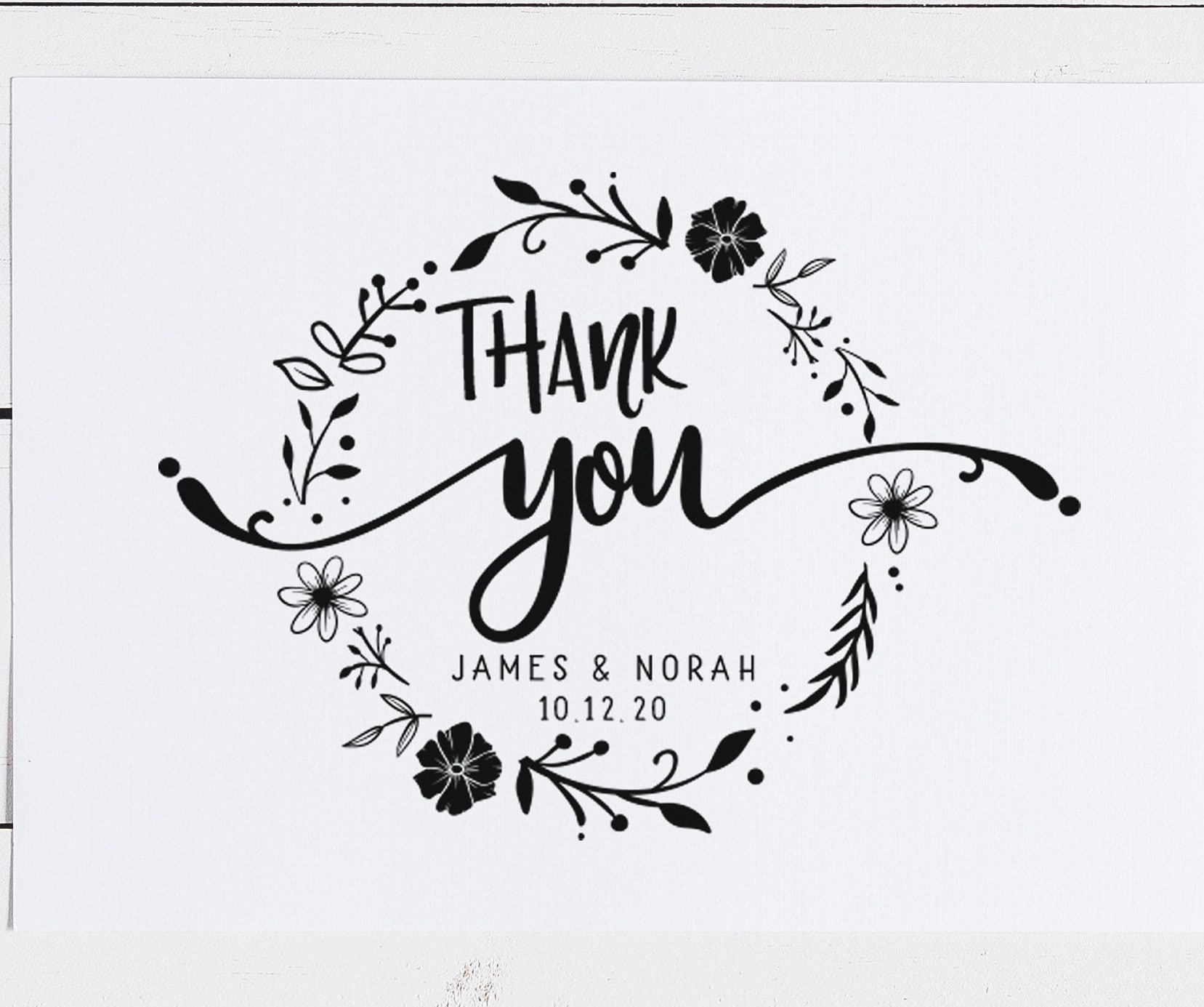 DIY wedding custom tree stamp Thank you stamp Custom Wedding Stamp