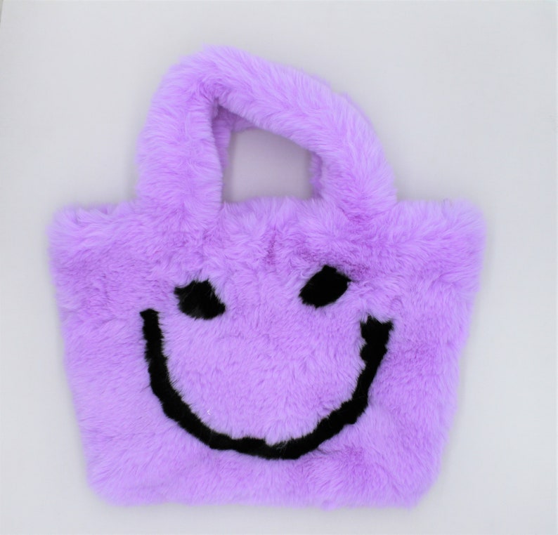 Smiley Face Fluffy Bag | Etsy