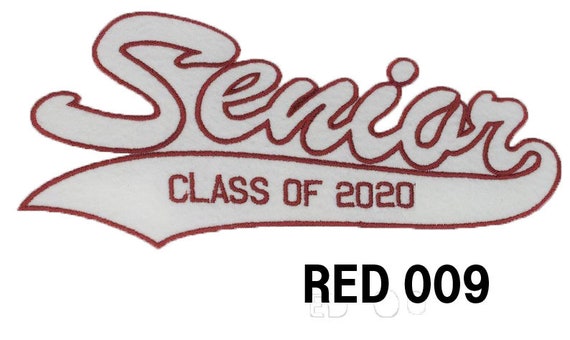 Senior Class of 2020 Graduation Patch Iron-on or Sew-on Applique Embroidered Patch 2021 2022 2023 2024-012