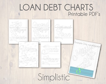 Loan Debt Free Pack - Charts for Debt/Loans - Instant Download