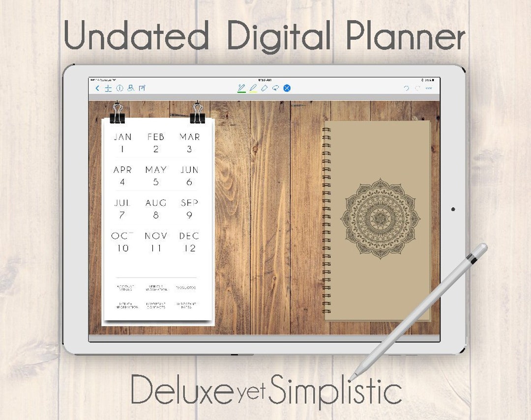 Digital Planner & Home Binder - Goodnotes Calendar Financial Meal ...