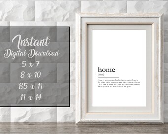 Home Definition, Inspirational Wall Decor, Picture-Instant Download-Digital-Print