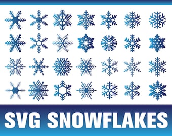 28 Flocons de neige SVG/Ai