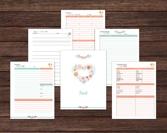 Travel Planner, Destination Planner, Vacation Planner - Instant Download PDF