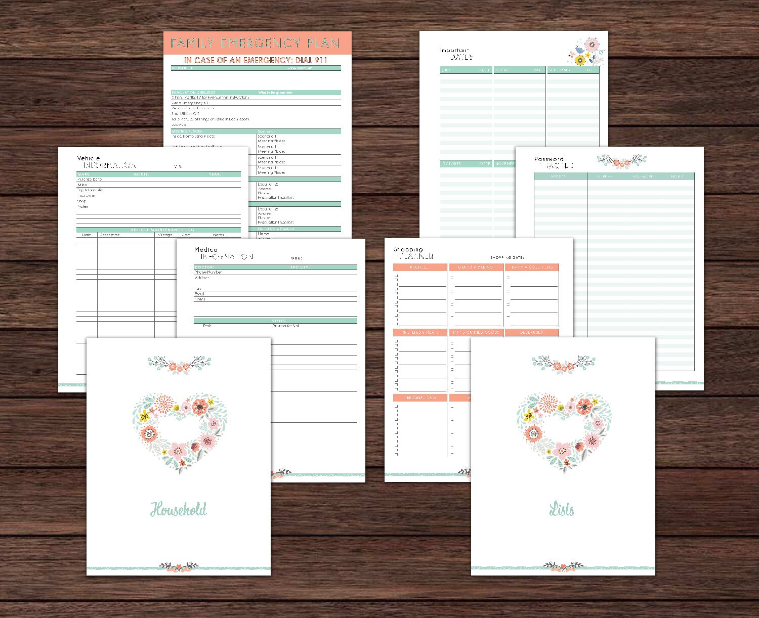 Household Binder, Life Planner, Home Management, Printable Planner, Mom ...