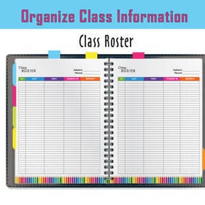 Class Roster, Student Information, Class Information - Instant Download