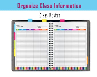 Class Roster, Student Information, Class Information - Instant Download