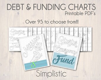 Deluxe Debt Free Bundle Pack - Charts for Debt, Funding, Savings, Bills and More - Instant Download