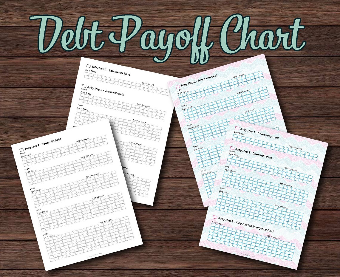 Debt Payoff Chart Debt Tracking Chart Dave Ramsey Baby Etsy