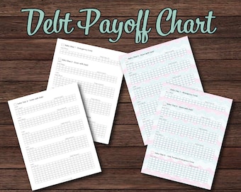 Debt Payoff Chart, Debt Tracking Chart, Dave Ramsey Baby Steps, Debt Consolidation Sheet - Instant Download