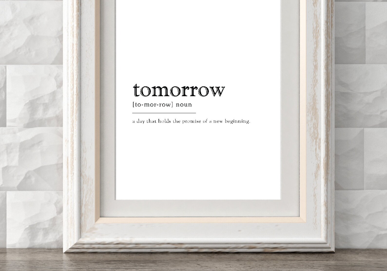 Tomorrow Definition Inspirational Wall Decor Pictureinstant Etsy