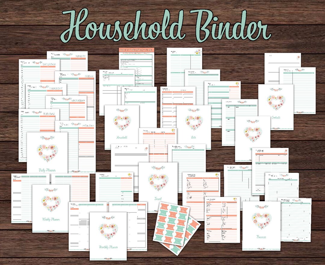 Household Binder, Life Planner, Home Management, Printable Planner, Mom ...