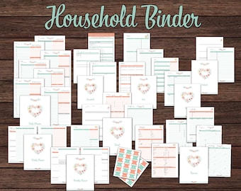 Household Binder, Life Planner, Home Management, Printable Planner, Mom Planner, Home Management Binder, Home Binder, Family, Financial, PDF