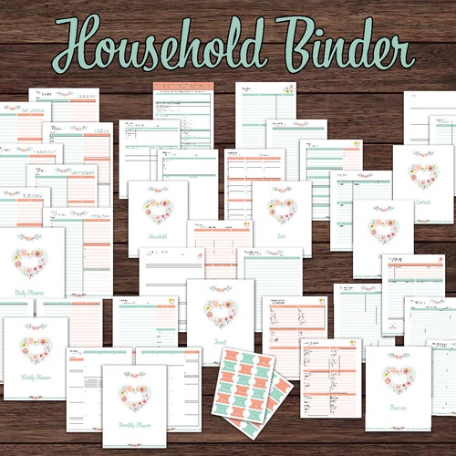 Household Binder Life Planner Home Management Printable - Etsy