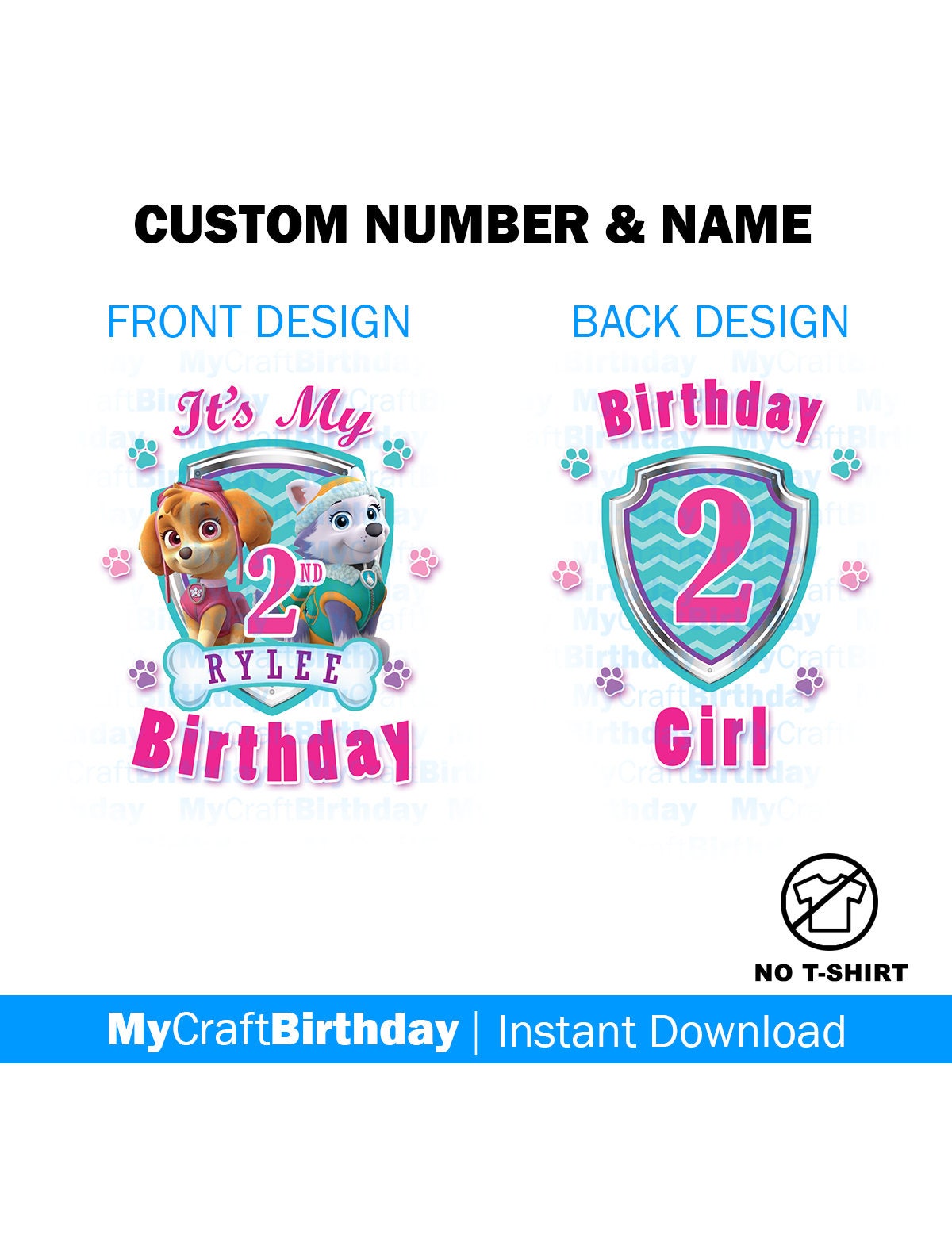 paw patrol birthday shirt design