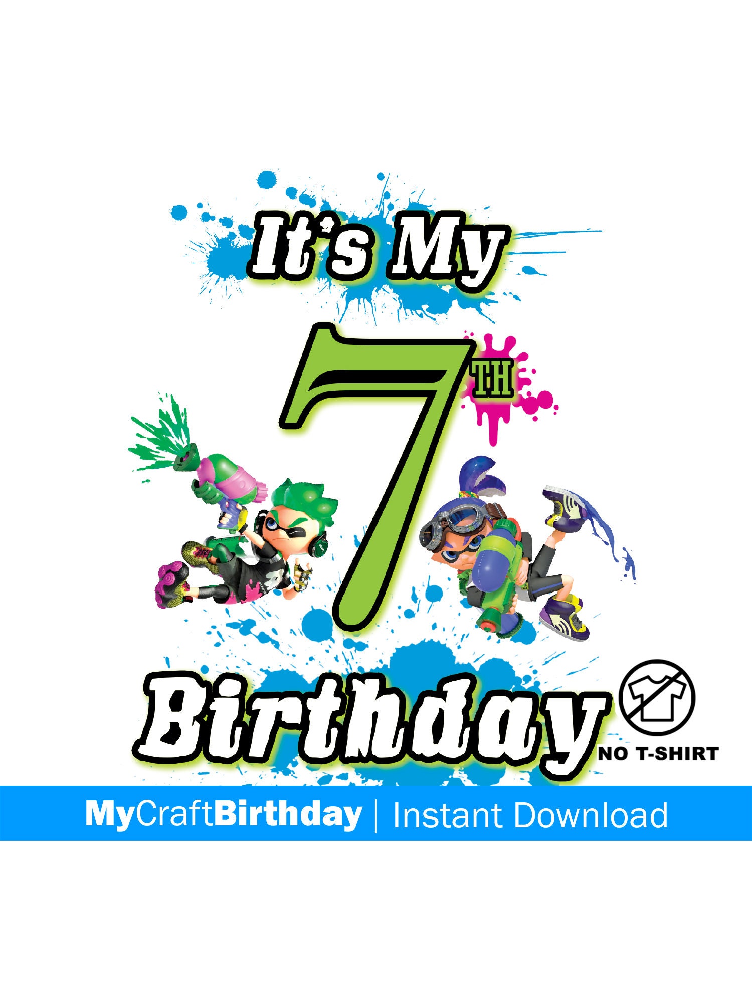 splatoon birthday shirt