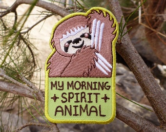 Morning Sloth Patch - Sloth Patch - Sleepyhead Patch - Animal Patch - Nature Patch - Sloth Lover