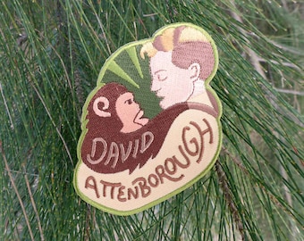 David Attenborough Patch - Environmentalist Patch - Activism Patch - Nature Patch - Monkey Patch - Earth Patch - Legend Patch