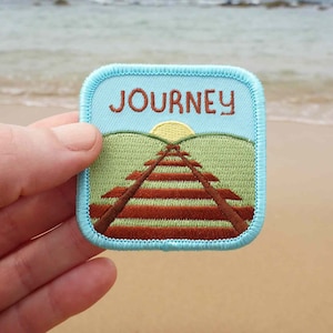 Écusson voyage - écusson aventure - écusson voyageur - écusson voyage - écusson extérieur - écusson voie ferrée - écusson carré - écusson voyageurs