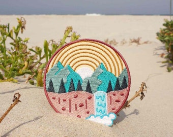 Mountain View Patch - Nature Patch - Outdoors Patch - Hiking Patch - Waterfall Patch - Sun Patch - Adventure Patch - Travel Patch