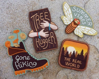 Nature Lover's Patch Batch - Cicada Patch - Tree Hugger Patch - Hiking Patch - Outdoors Patch - Nature Patch - Travellers Patch - Flower