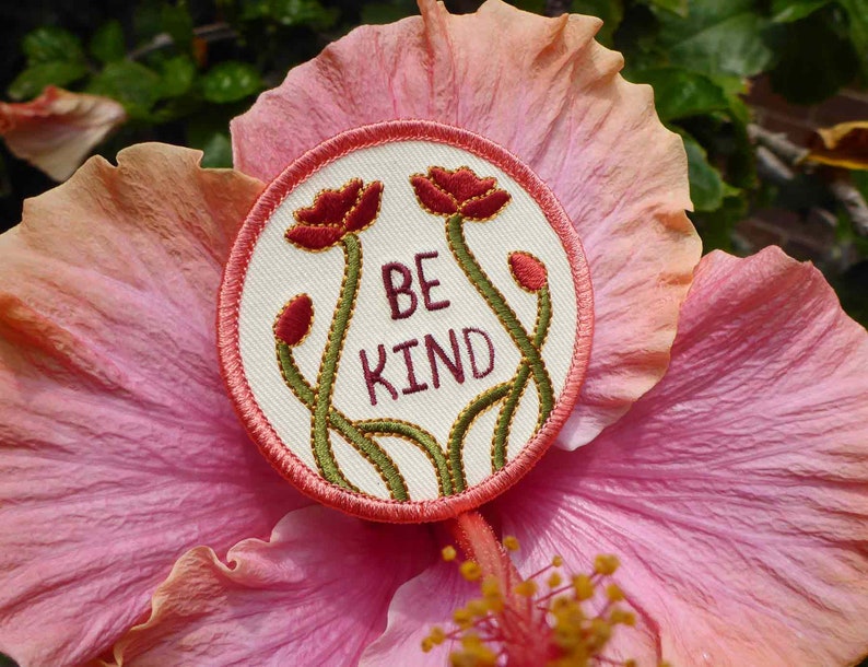Humanitarian Patch Flower Patch Kindness Patch Love Patch Altruism Patch Activist Patch Travel Patch Be Kind Patch