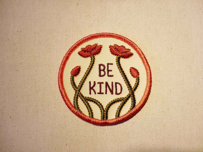 Humanitarian Patch Flower Patch Kindness Patch Love Patch Altruism Patch Activist Patch Travel Patch Be Kind Patch