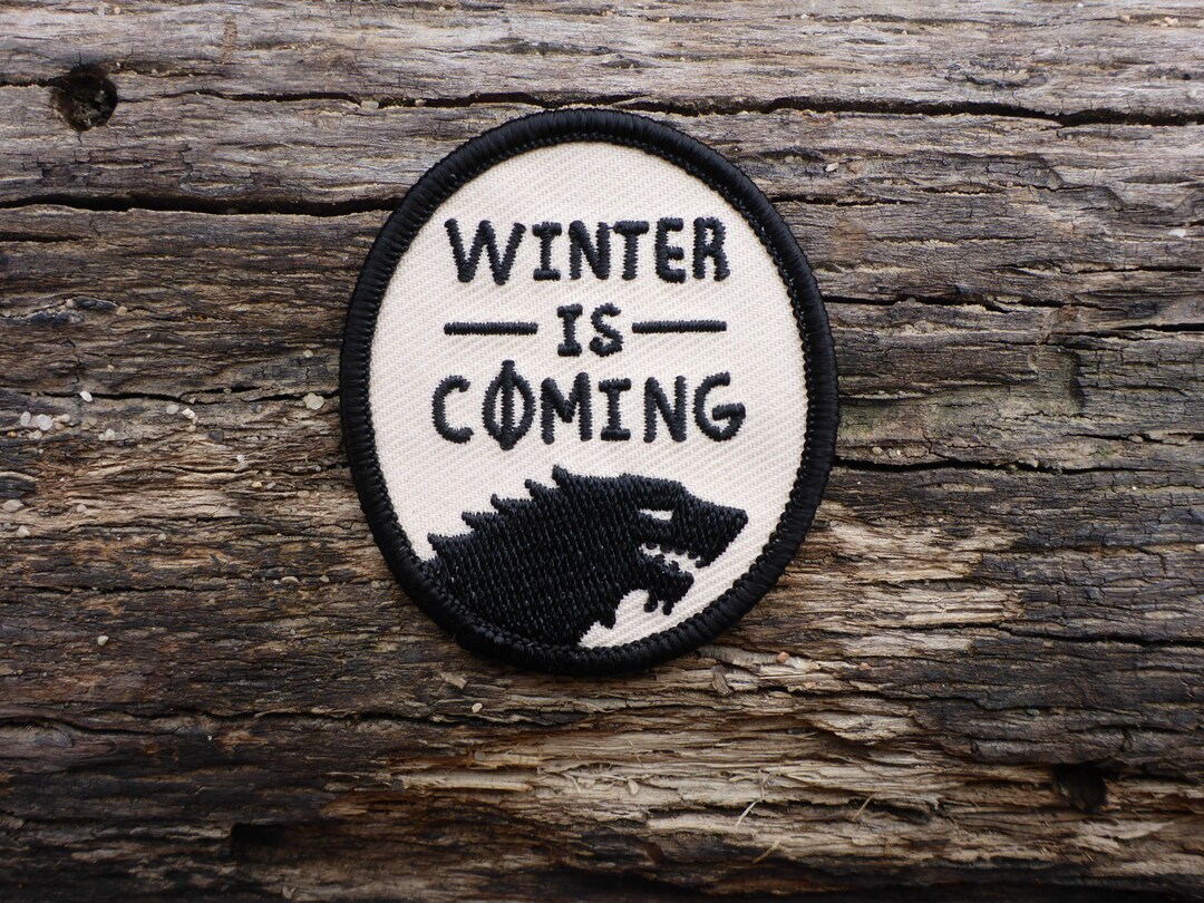 Game Of Thrones House Stark Tactical Hook & Loop Patch - "Winter Is Coming" Wolf Design