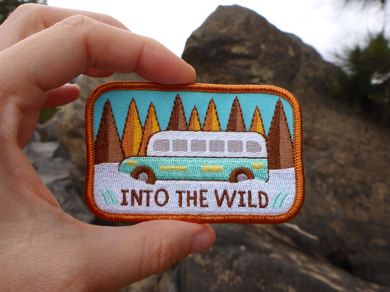 Into The Wild Patch Alexander Supertramp Patch Traveler Patch Nature Patch Bus Patch Forest Patch Traveller Patch image 2