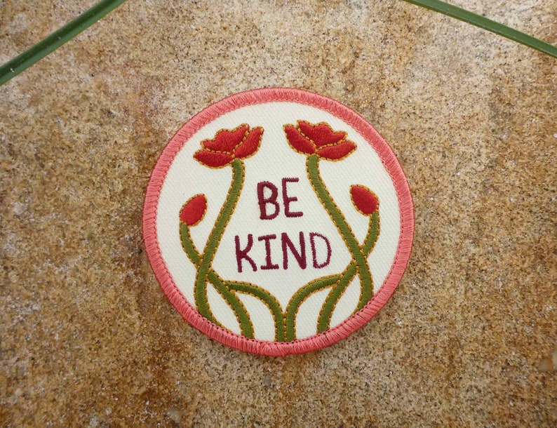 Humanitarian Patch Flower Patch Kindness Patch Love Patch Altruism Patch Activist Patch Travel Patch Be Kind Patch