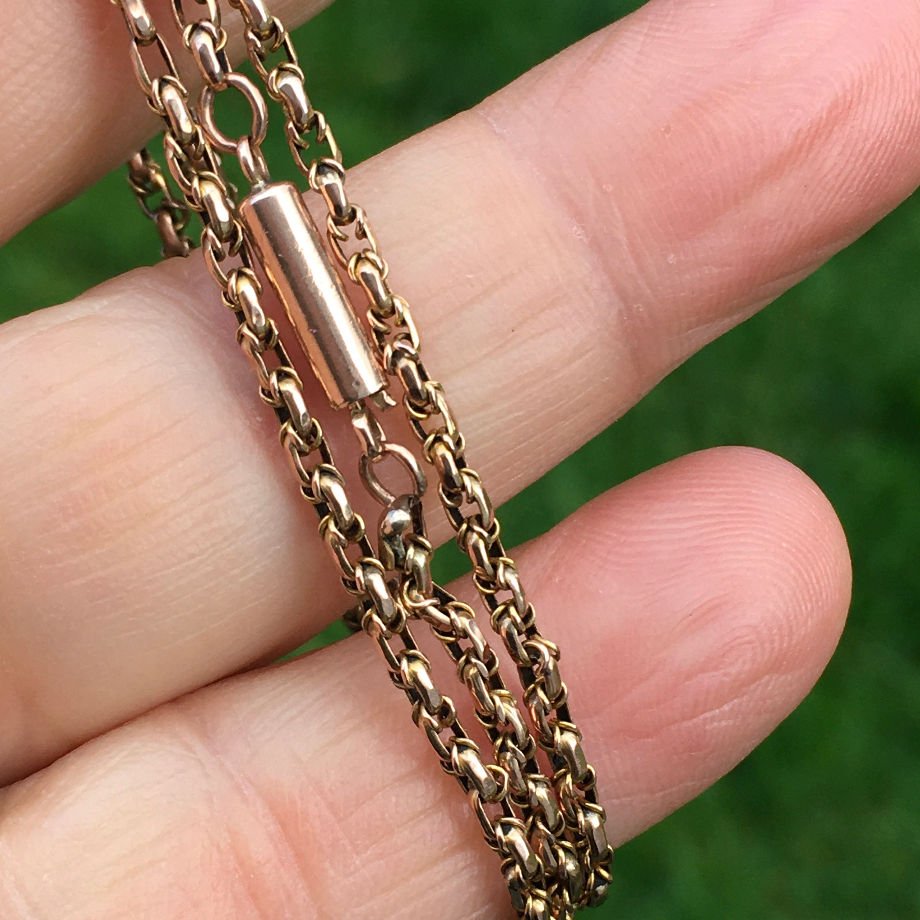 Antique 9K Gold Layering Chain Necklace Etsy