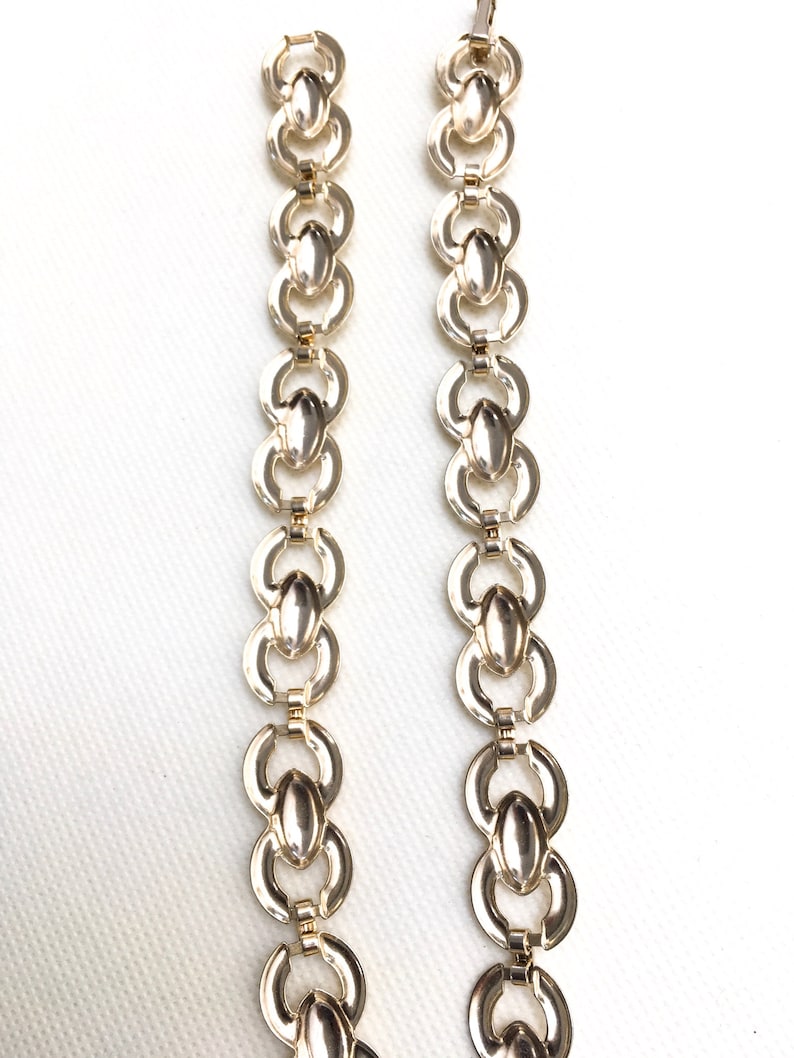 1980s Vintage gold tone link necklace