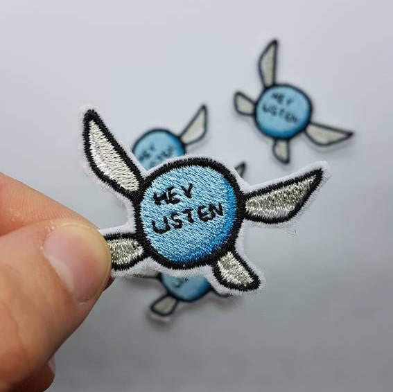 Hey Listen Blue Fairy Iron-On Patch