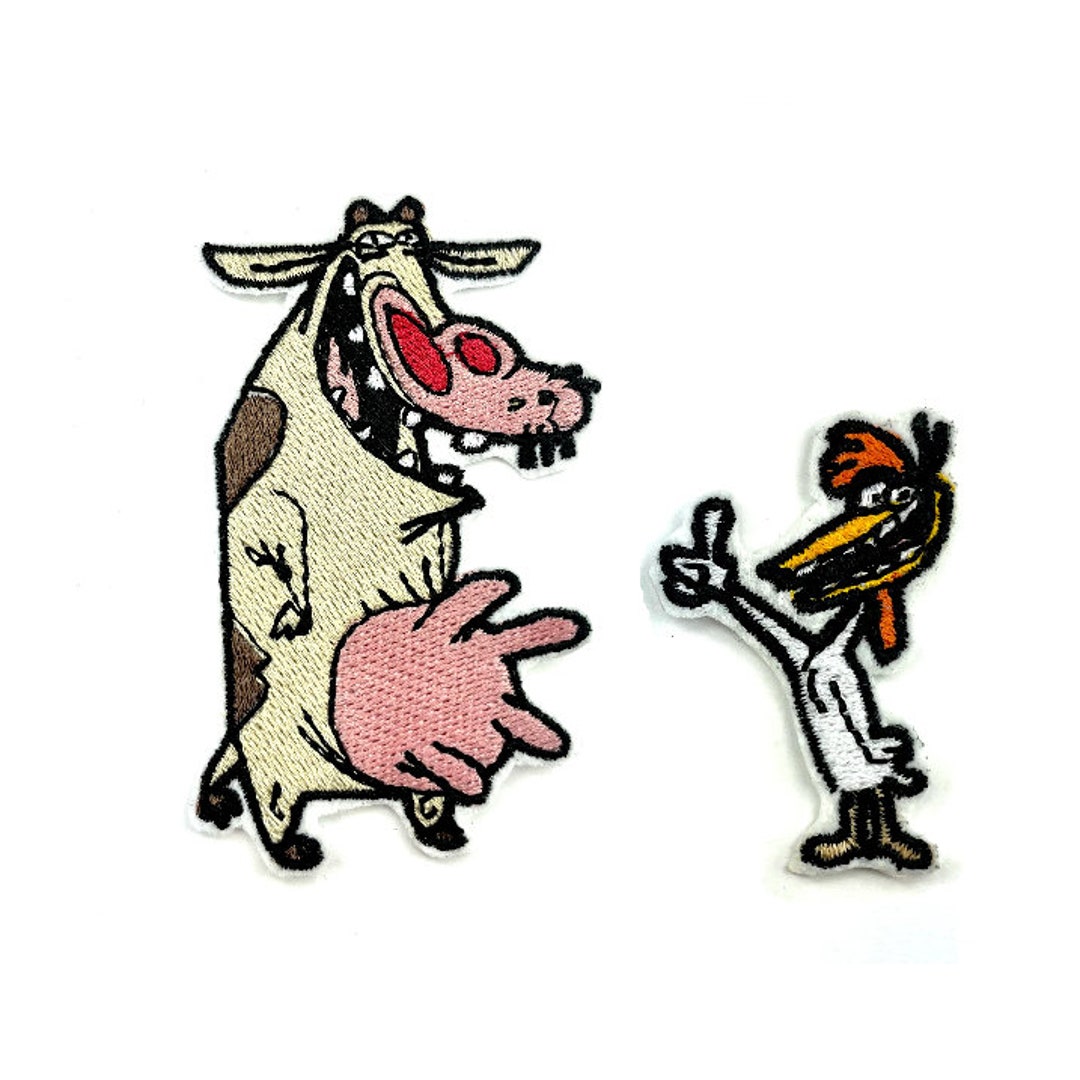 Cow and Chicken Cartoon Iron on Patch - Etsy Cow and Chicken Cartoon Iron on Patch - Etsy