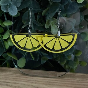 lemon statement earrings