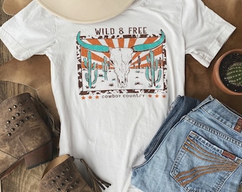 𝑾𝒊𝒍𝒅 & 𝑭𝒓𝒆𝒆 Western Graphic Tee