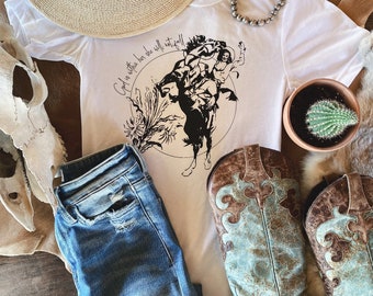 God is within her Cowgirl Tee, western tee, Christian tee, ladies shirt
