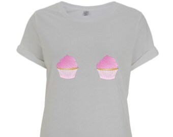 Cupcake Rolled Sleeve T-Shirt