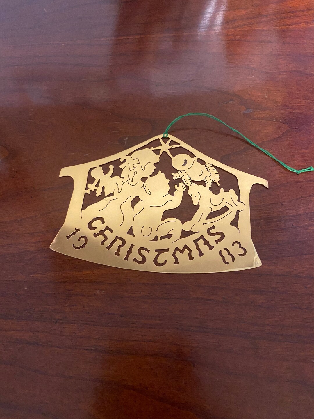 1983 Biedermann Brass Christmas Ornament Nativity Scene and Toys